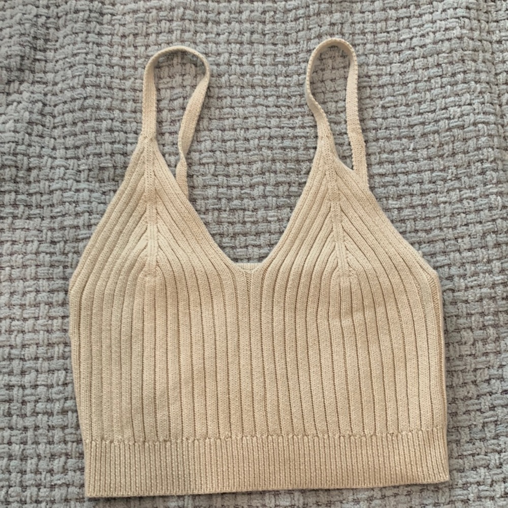 Beige Crochet Top